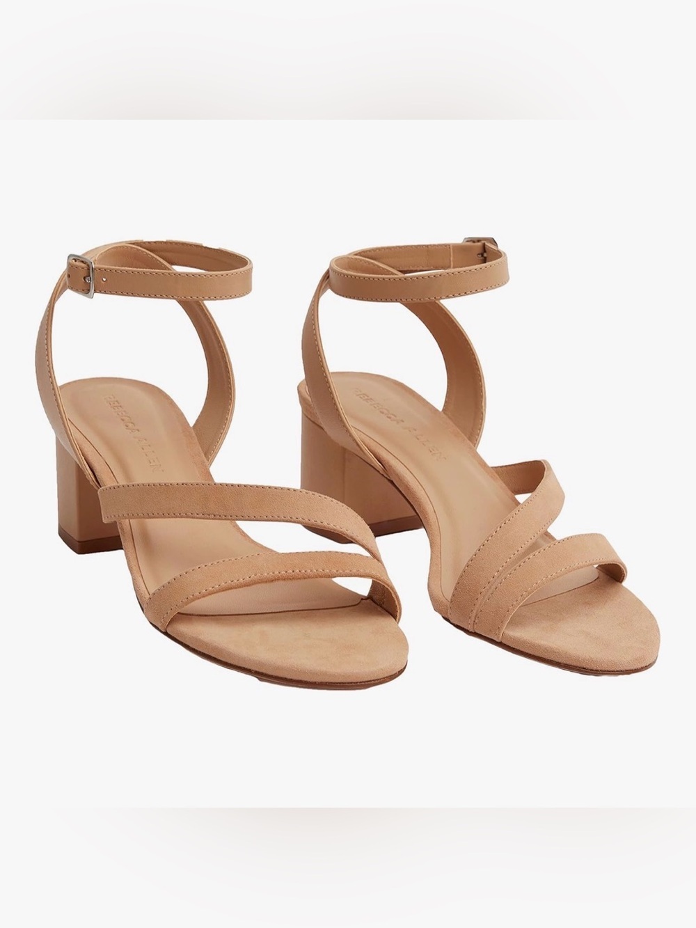 Rebecca Allen “The Block Sandy” Nude Leather Heels Size 9.5
